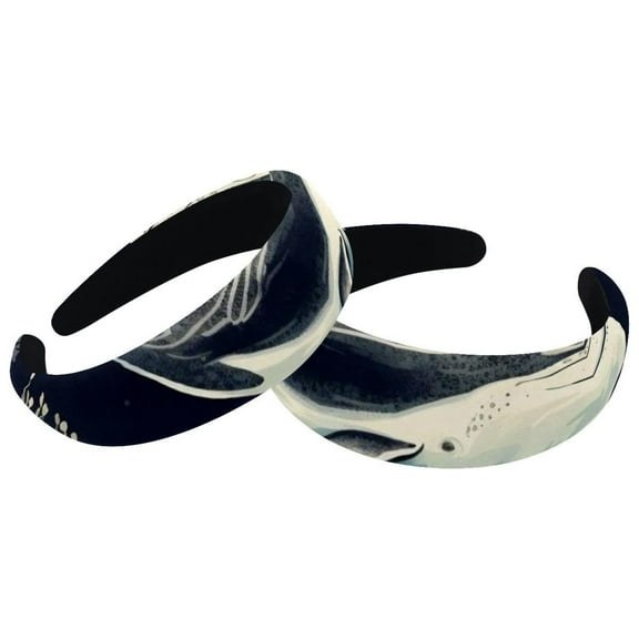 2 Pack Spa Headband for Washing Face Makeup Headband Bubble Soft Hairband for Women Girl Puffy Padded Head-wear Thick Hair Accessory, Whale