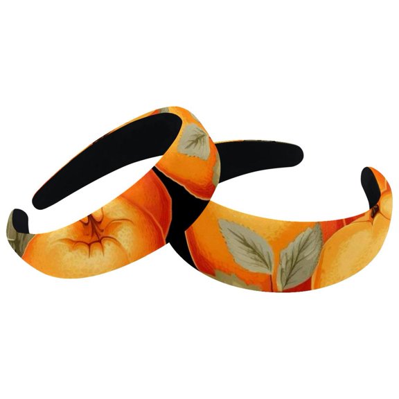 2 Pack Spa Headbands for Women Ladies- Puffy Makeup Headband Thanksgiving Fruit Hair Bands for Washing Face