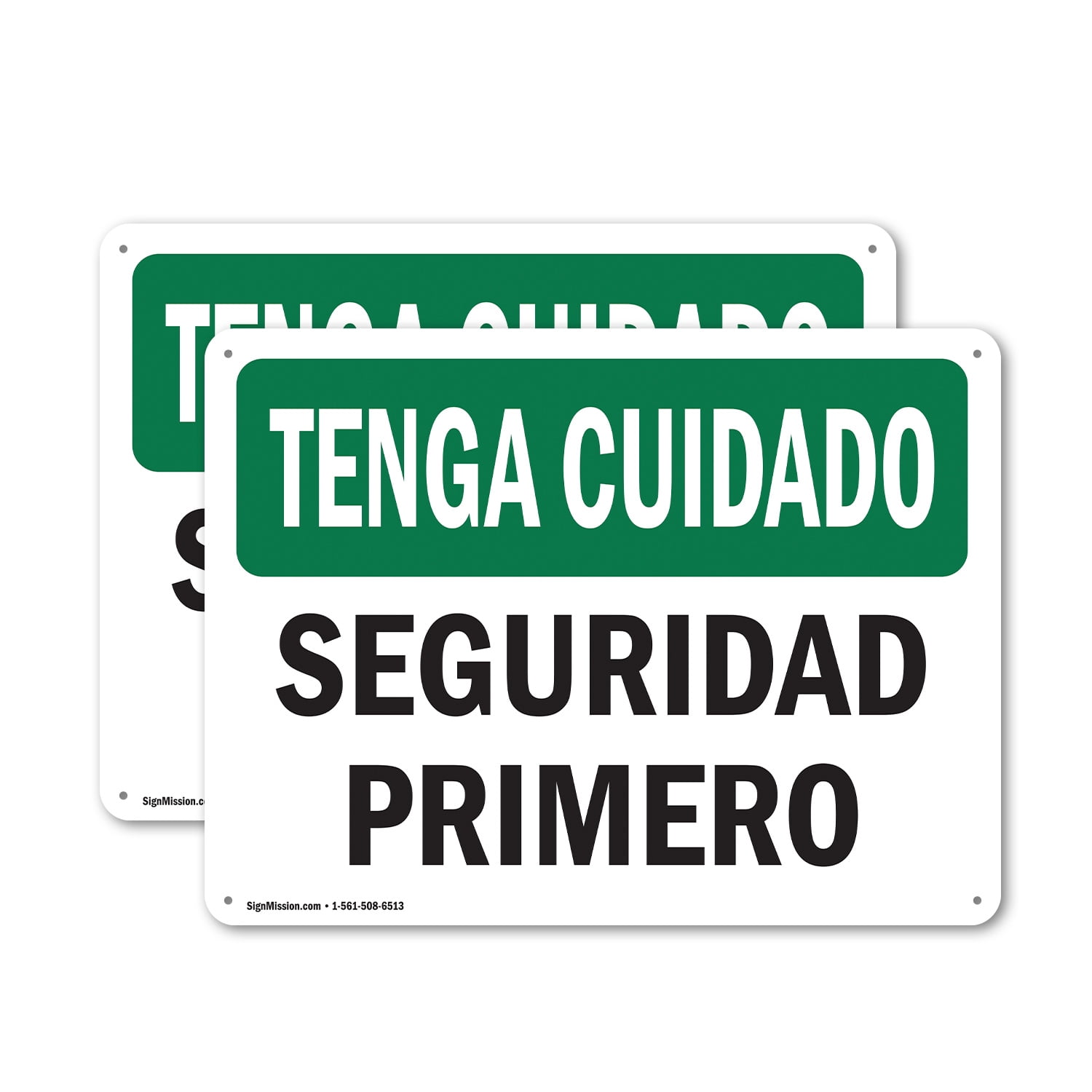 (2 Pack) Spanish OSHA Be Careful Sign 10 Inch X 7 Inch Plastic Sign ...