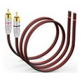 (2 Pack Speaker Bare Wire Cables to RCA Plugs Adapter Repair Speaker