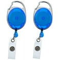 thumbnail image 1 of 2 Pack - Specialist ID Premium Retractable Badge Reels with Carabiner Belt Loop Clip and ID Holder Strap by Specialist ID (Royal Blue), 1 of 5