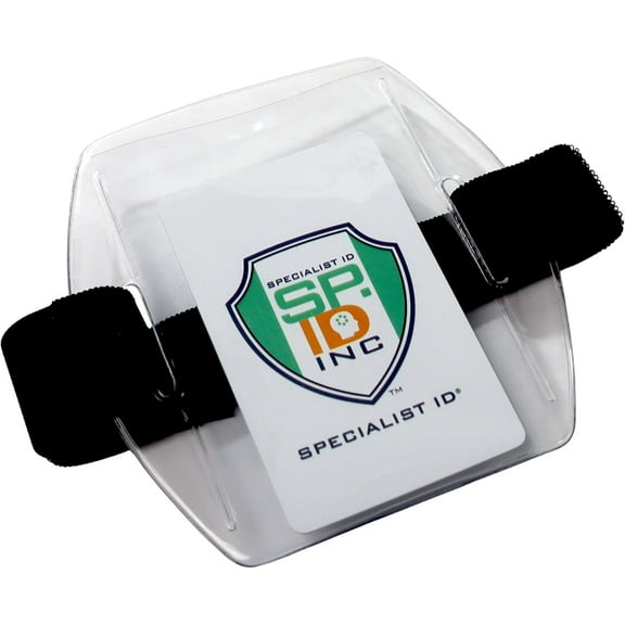 2 Pack - Specialist ID Small Armband Badge Holder Youth - Adjustable Fit - Perfect Size Arm Band Badge Holder for Women & Men with Slender Arms - Ski Pass Holder for Smaller Sizes (Black)