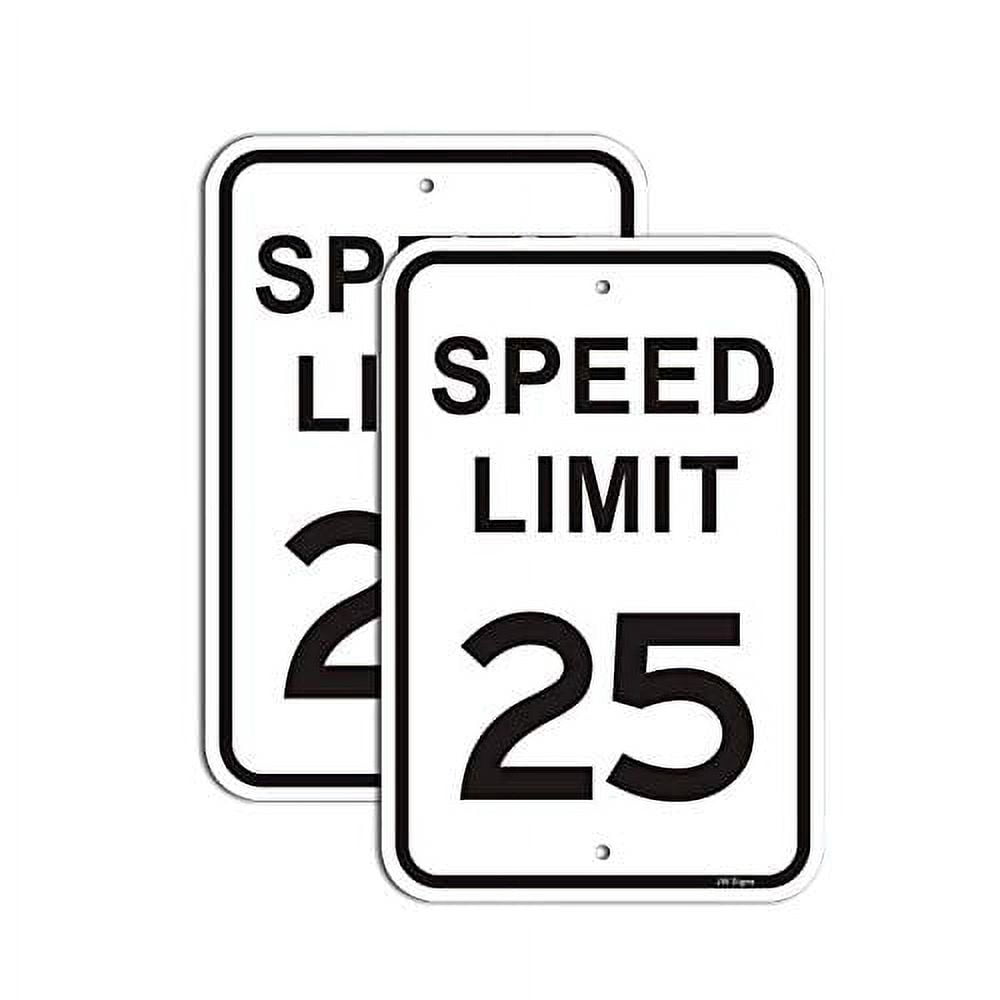 2-Pack Speed Limit 10 MPH Sign Slow Down Traffic Sign 12