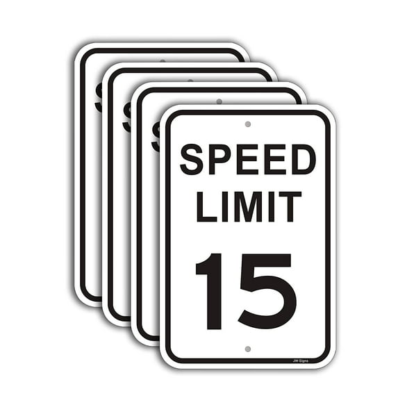 2-Pack Speed Limit 10 MPH Sign Slow Down Traffic Sign 12"x16" Rust Free 40Mil UV Printed Outdoor Metal Reflective Easy to Mount No Fading Outdoor Use for Neighbour Driveway Yard or School