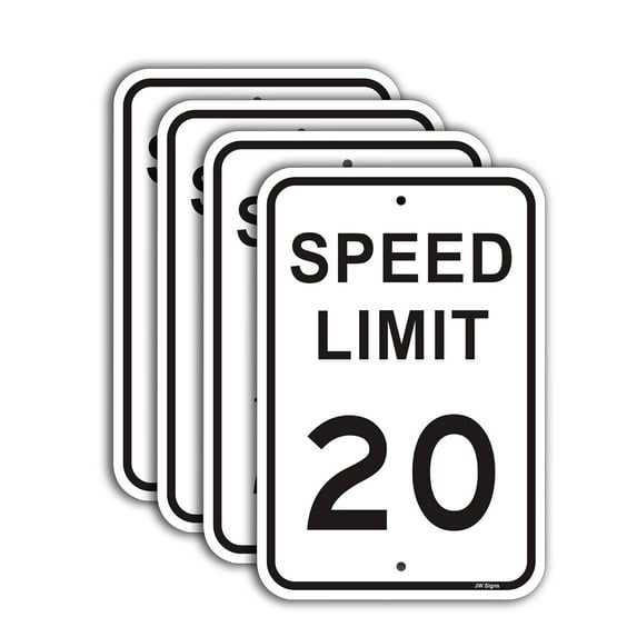 2-Pack Speed Limit 10 MPH Sign Slow Down Traffic Sign 12"x16" Rust Free 40Mil UV Printed Outdoor Metal Reflective Easy to Mount No Fading Outdoor Use for Neighbour Driveway Yard or School