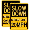 thumbnail image 1 of (2 Pack) Speed Limit 20 MPH Sign-12"x18"Slow Down Traffic Sign - UV Printed Engineer Grade Reflective Metal,Rust Free Aluminum,Weather Resistant,Waterproof, 1 of 1