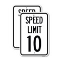 thumbnail image 1 of (2 Pack) Speed Reduction Sign Speed Limit 10 Mph | 18" X 24" Heavy-Gauge Aluminum Sign | Rust Free Aluminum, Weather Resistant, Waterproof, Fade Resistant, 2 Pre-drilled Holes, 1 of 4