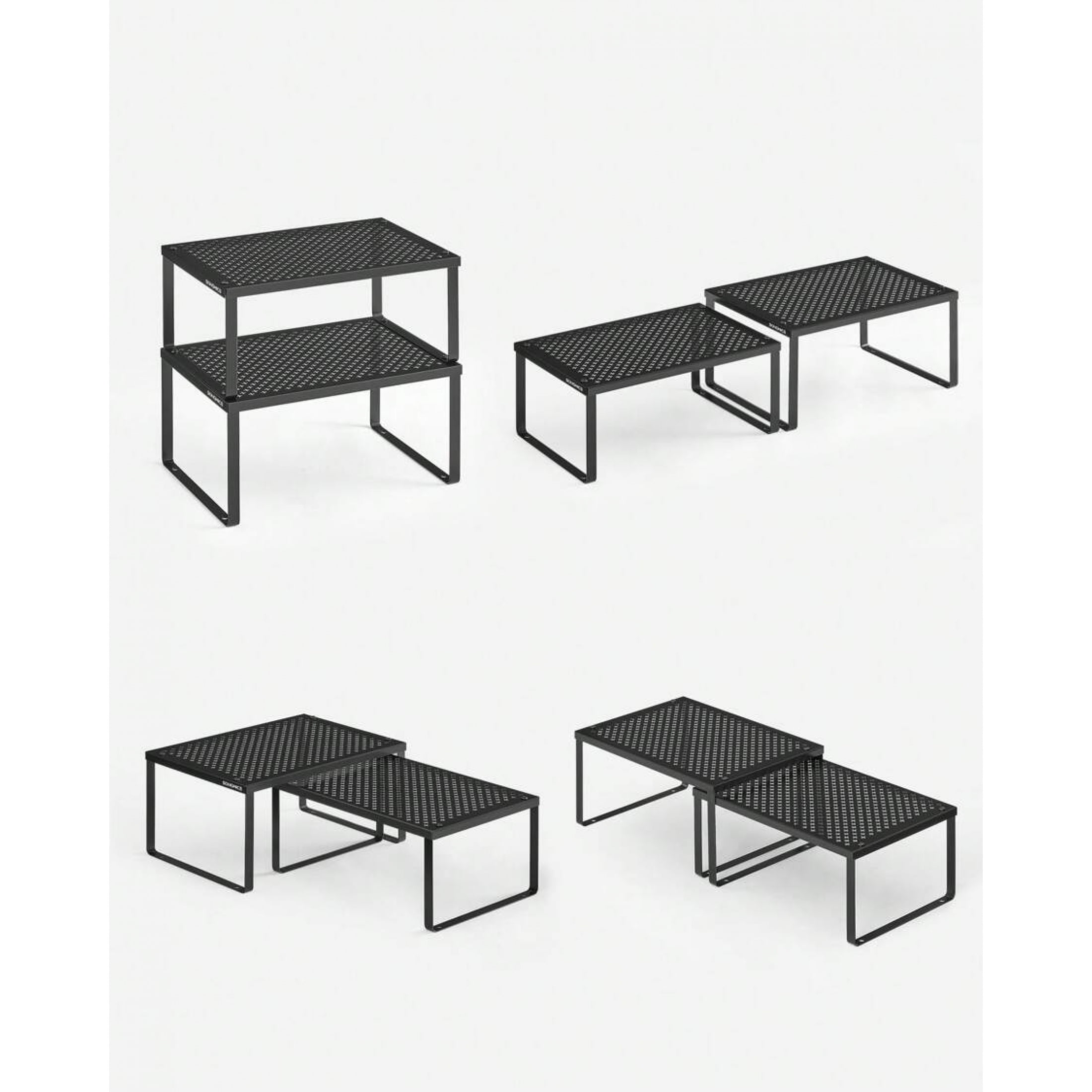 2 Pack Spice Rack, Cabinet Shelf Organizers, Shelf Organizer ...