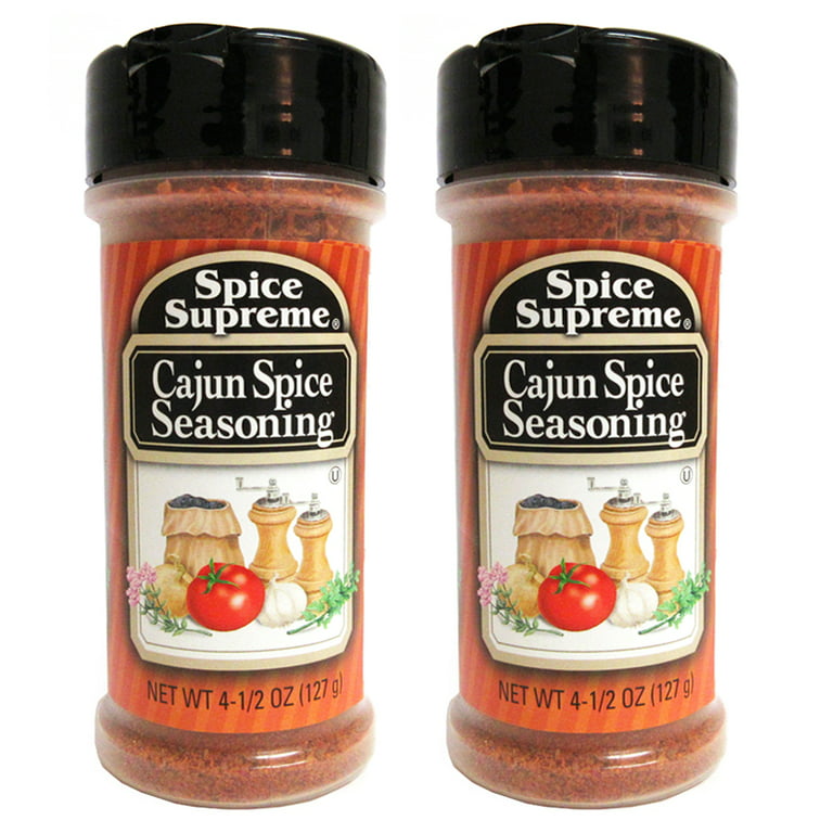 Spice Supreme Cajun Spice Seasoning 4.5 Ounce Jar Cooking Dry Rob Meats Veggies