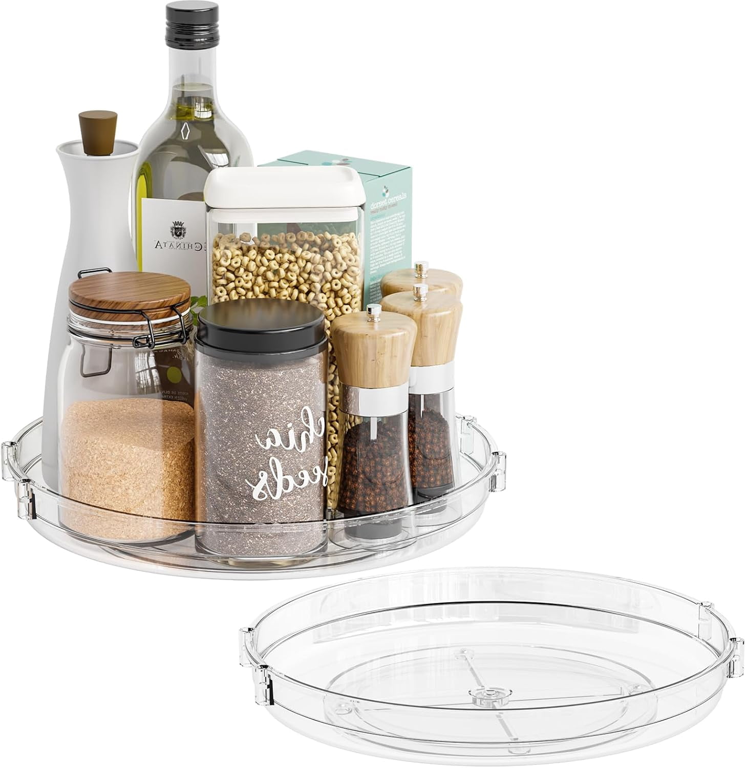 2 Pack Spinning Pantry Lazy Susan Organizer,9.5