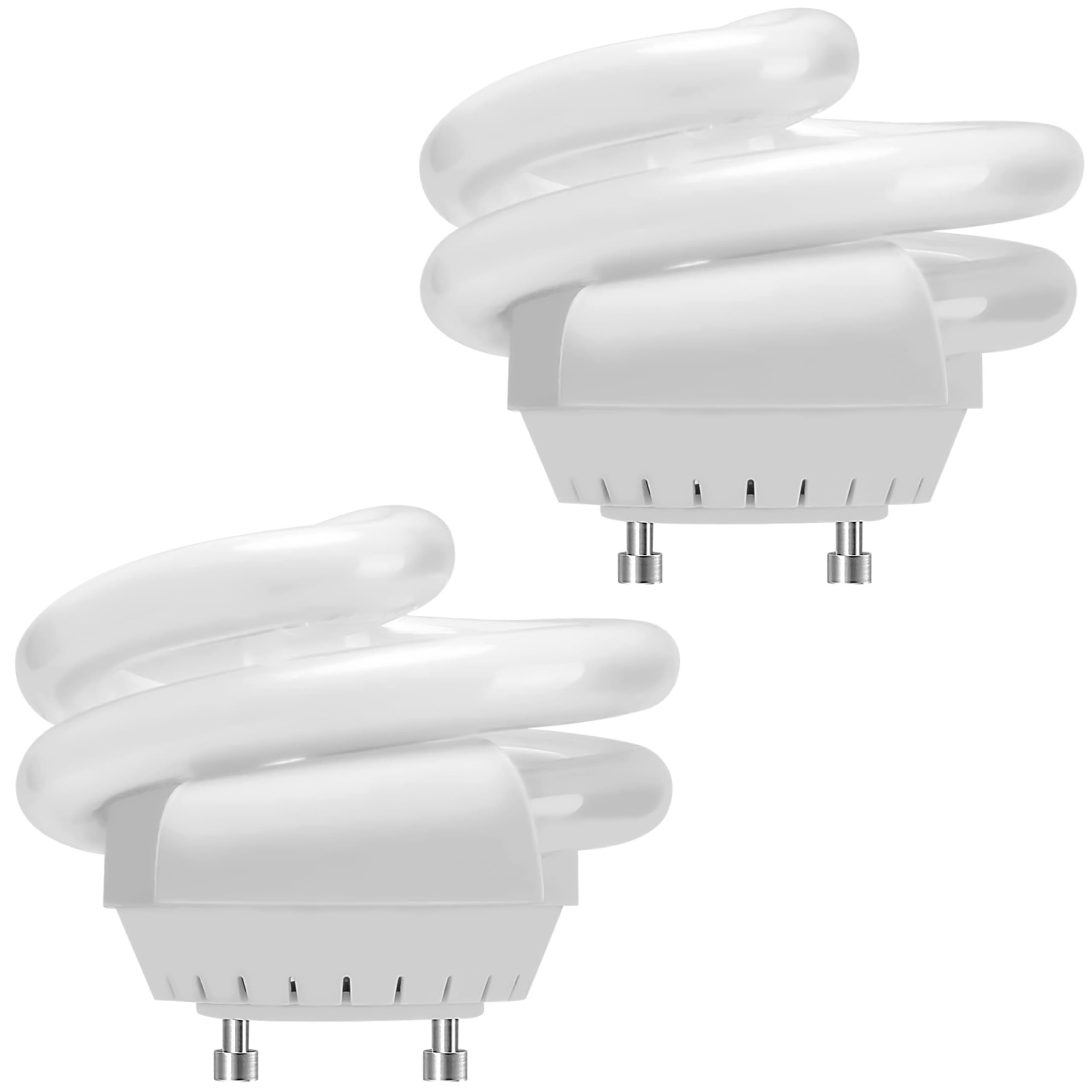 2 Pack Spiral T3 Compact Fluorescent Light Bulbs ULListed 13W GU24 CFL Light Bulbs 2700K 2