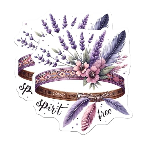 (2 Pack) Spirit Tree Magnets Magnets - Boho Floral - Feather Design - 5" On Longest Side - Made in USA - Sticks to Refrigerators & Metal Surfaces - MAG8847