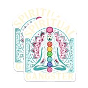 2 Pack Spiritual Gangster Magnets - Chakra Energy Meditation Decor - Yoga Lover Zen Art Boho Wall Art Spiritual Awakening - 5 Inches On Longest Side - Thick Durable Magnet - Made in USA - MAG20752