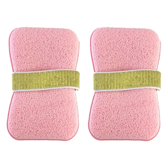 2 Pack Sponge Soap Saver Bags, Exfoliating Loofah Soap Scrubber Holder with Hanging Loop, Reusable Mesh Soap Pouch for Shower Body Washing, Bar Soap Storage Bag for Bathroom, Pink