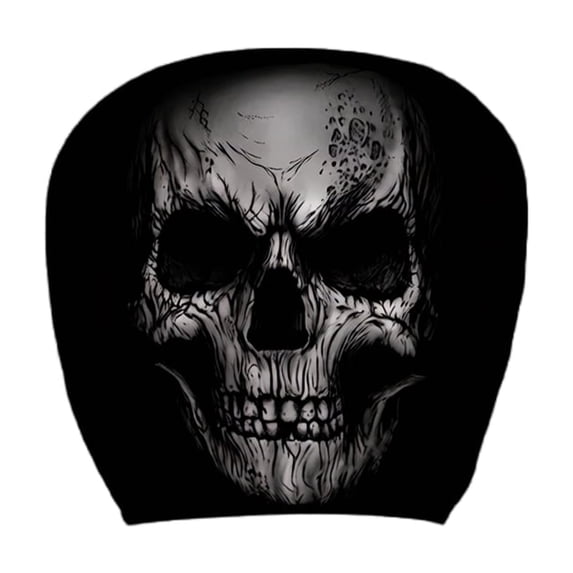 2 Pack Spooky Car Headrest Cover | Halloween Stretchy Head Rest Protector | Funny Reusable Scary Seat Headrest Protector for Auto Interior Decoration Accessories - A