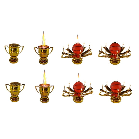 2 Pack Sport Ball Trophy Birthday Exciting Candle – (2 Basketball)