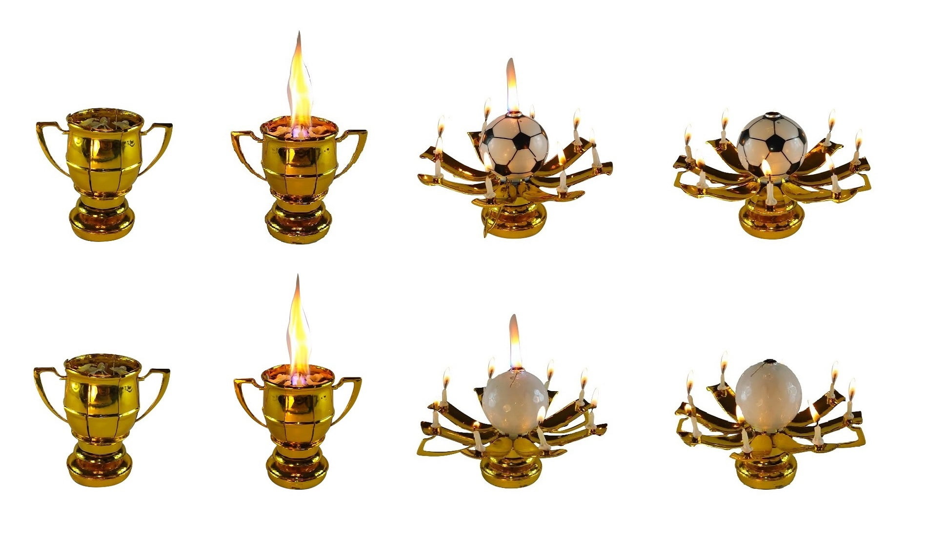 2 Pack Sport Ball Trophy Birthday Exciting Candle (Soccer and Golf