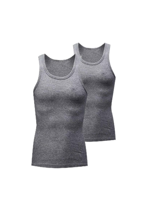 2 Pack Sport Gym Tank Tees Compression Body Shaper Sleeveless Vest Shirts Stretchy Basketball Workout Tops