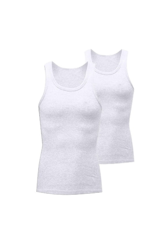 2 Pack Sport Gym Tank Tees Compression Body Shaper Sleeveless Vest Shirts Stretchy Basketball Workout Tops