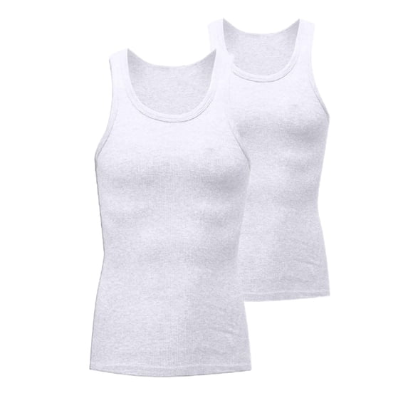 2 Pack Sport Gym Tank Tees Compression Body Shaper Sleeveless Vest Shirts Stretchy Basketball Workout Tops