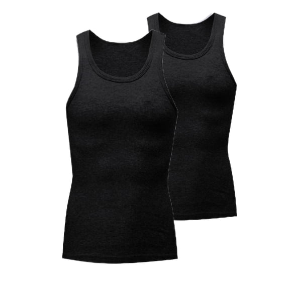 2 Pack Sport Gym Tank Tees Compression Body Shaper Sleeveless Vest Shirts Stretchy Basketball Workout Tops