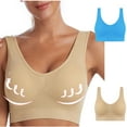 thumbnail image 1 of 2-Pack Sports Bras for Women, Seamless Comfort Breathable Yoga Bra Workout High-Impact Activity Bralette with Removable Pads, 1 of 8