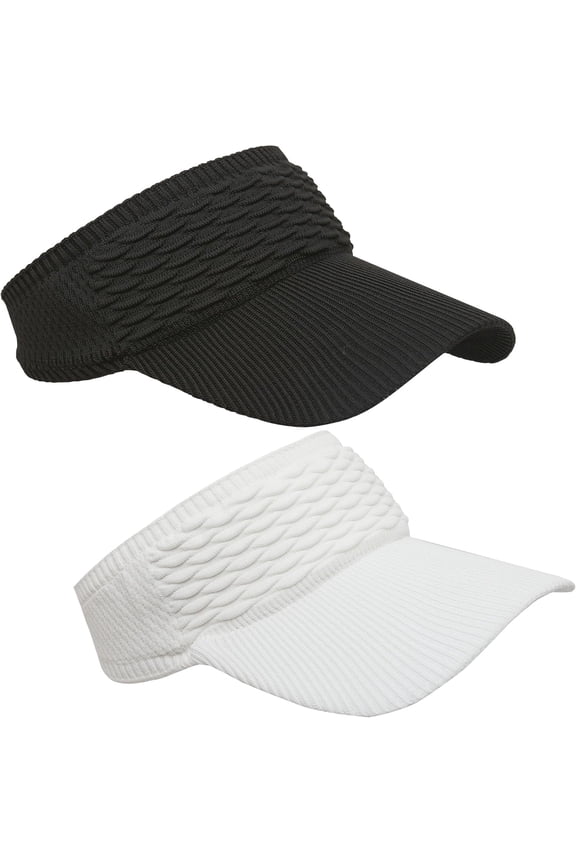 2 Pack Sports Knitted Sun Visor Hat for Women Men Adjustable Knitting Wide Brim Visors Hats Outdoor Golf Beach Cap