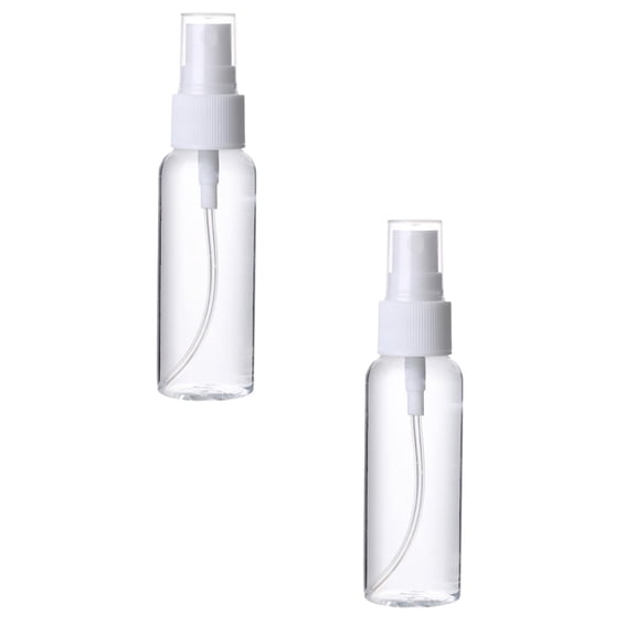 2 Pack Spray Bottles 1oz Clear Plastic Empty Refillable Mini Spritzer for Travel,Cleaning,Skin CareAtomize,50ml Mini Plastic Spray Bottles Refillable Travel Mist Containers for Skincare and Home Use
