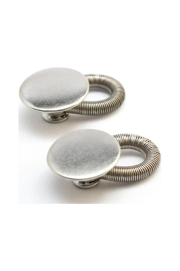 2-Pack Spring Button Pant Extender - Premium, sturdy metal - Adds up to 2" instantly!