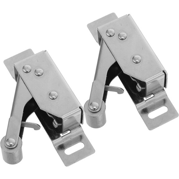 2 Pack Spring Loaded Push Button Latch for Wardrobe and Maintenance Access Panel, Carbon Steel Door Catch
