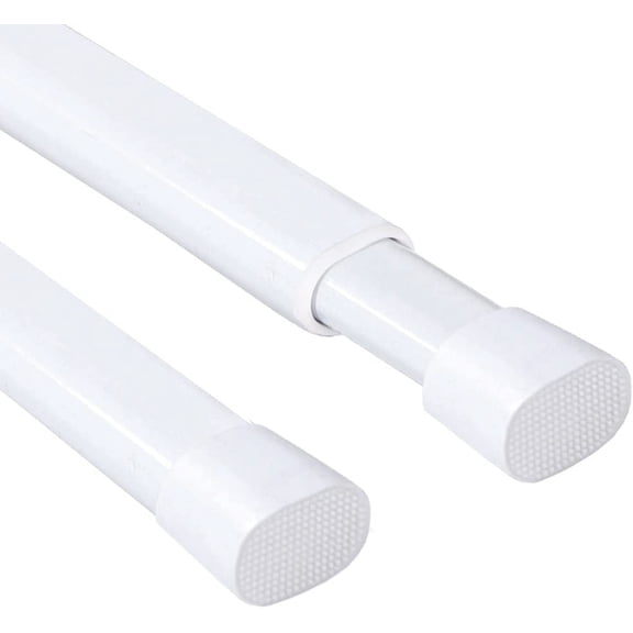 2 Pack Spring Tension Curtain Rods 22-36 Inch Lightweight Tensions Rods Securely in Place, Easy to use/Install for Kitchen/Bathroom/Wardrobe, Durable Sturdy Rods, White