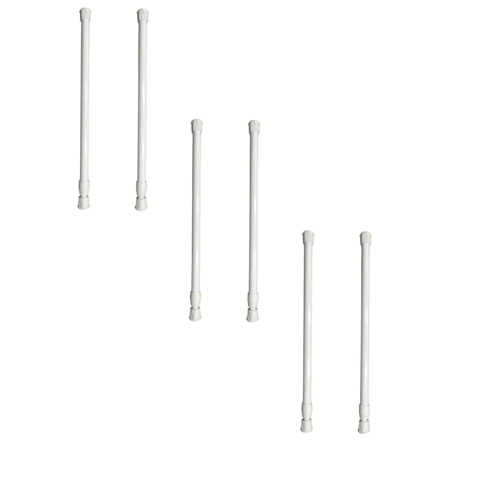 2 Pack Spring Tension Rod, Curtain Rod Adjustable 40-70cm No Drilling ...