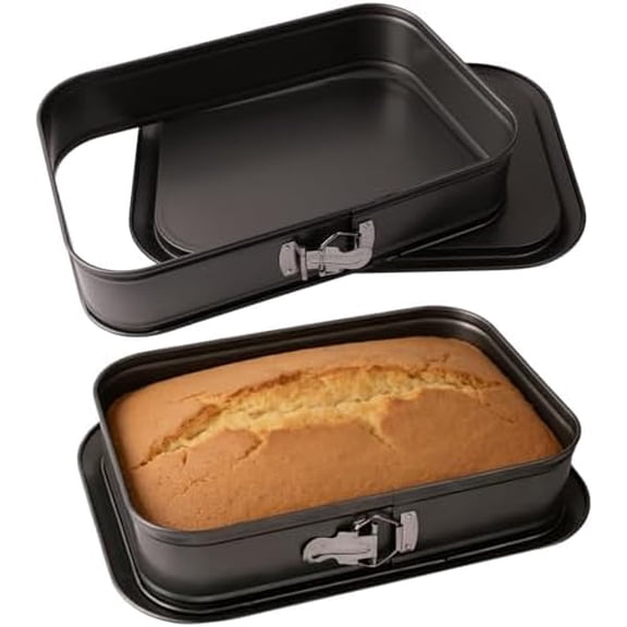 2 Pack Springform Cake Pan, 14 x 9.5 Inch Large Spring Form Cake Pan with Removable Bottom, Non-stick Rectangle Cheesecake Pan for Tortes Cheesecake Mousse$$Home Decor, Kitchen, & Other