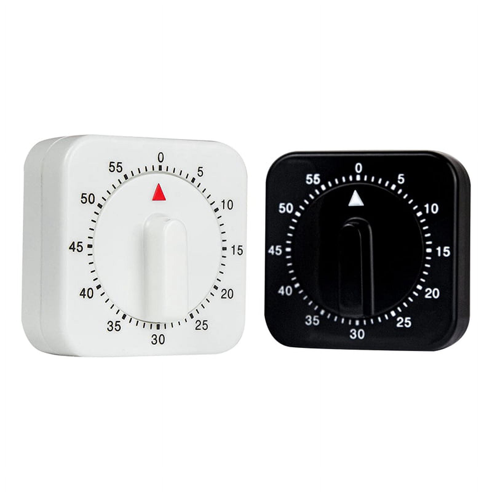 2-Pack Square 60 Mechanical Kitchen Timer,Chef Cooking Timer Clock with ...