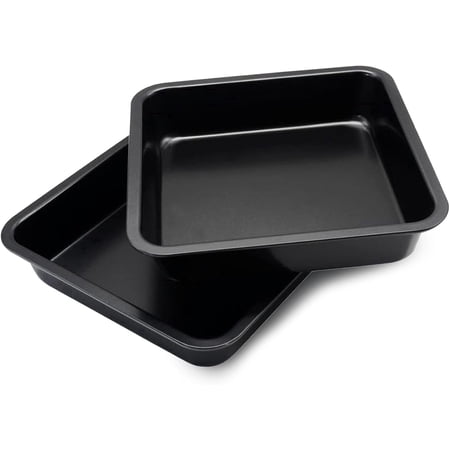 2 Pack Square Cake Pan for Cake Brownie Lasagna, 8 Inch Nonstick Square Baking Pan, Rust-resistant, Dishwasher Safe & Easy Clean