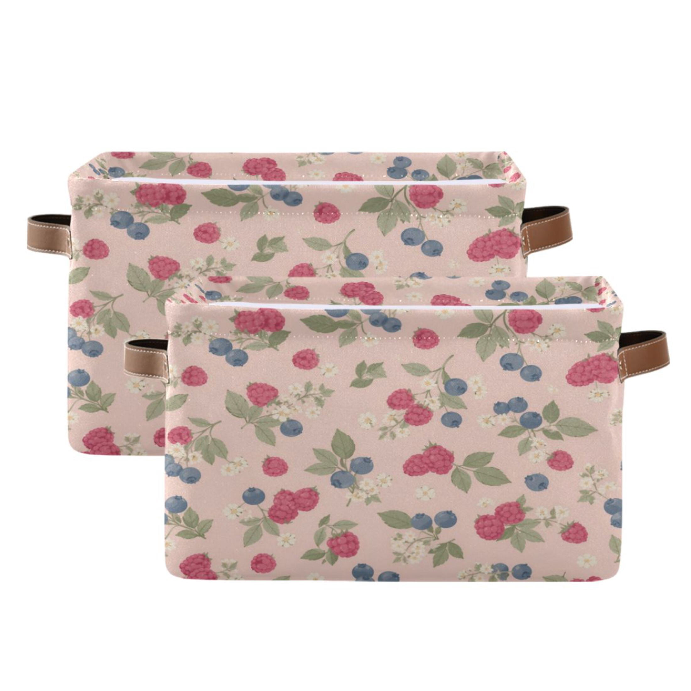 2-Pack Square Closet Organizers with Handles Open Basket Bins ...