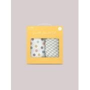 2-Pack Square Swaddle Blanket Set - Happy Baby Vibes