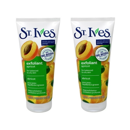2 Pack - St. Ives Fresh Skin Exfoliating Face Scrub, Apricot Facial Exfoliator 6 oz