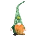 thumbnail image 1 of 2-Pack St. Patrick's Day Gnome Plush Dolls With Unique Designs, Adjustable Wire Hat For Custom Shaping, Soft Knit Fabric, Fiber Beard, Sand Filled Base For Stability, And, 1 of 8