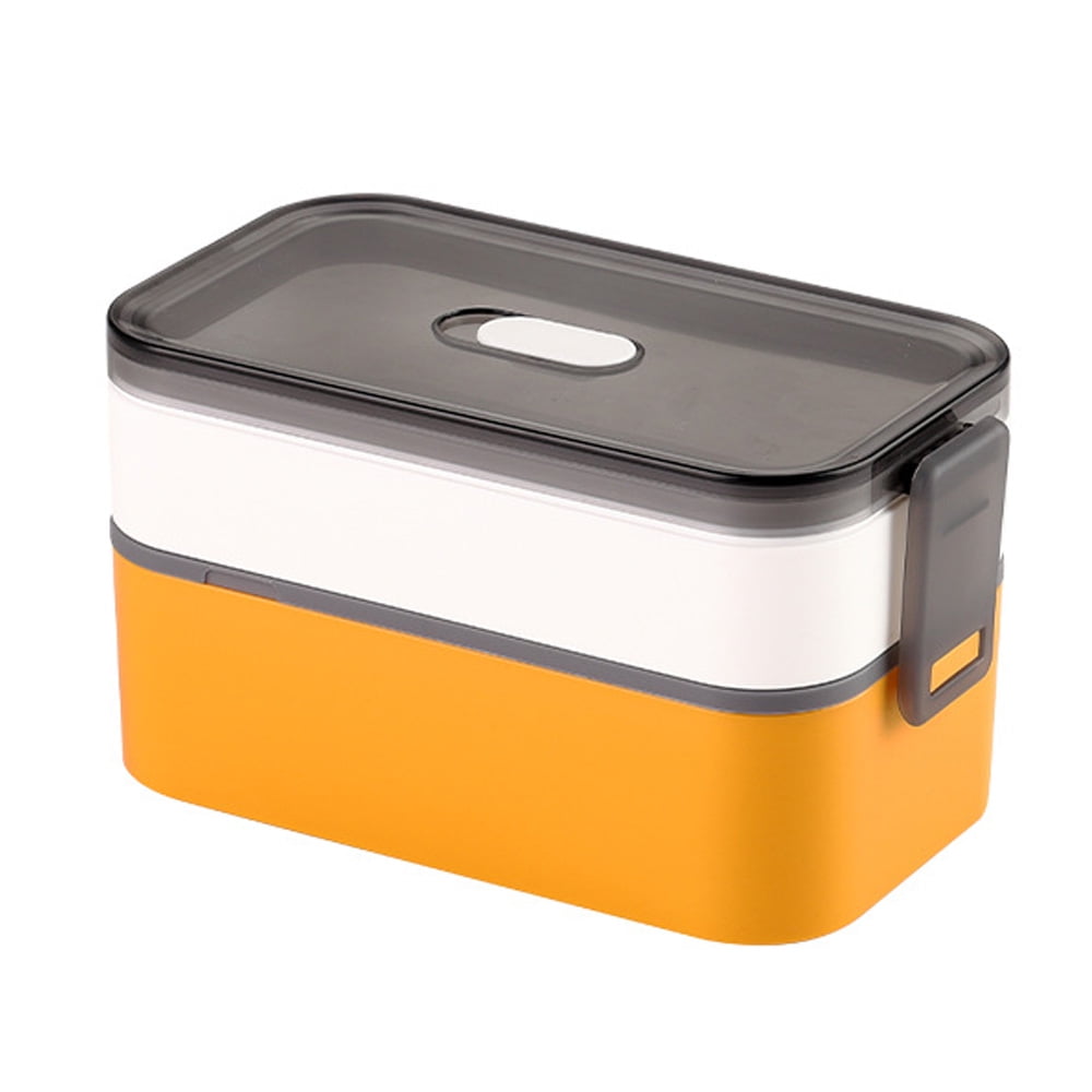 2 Pack Stackable Bento Box Japanese Lunch Box Kit ,2In1 Compartment