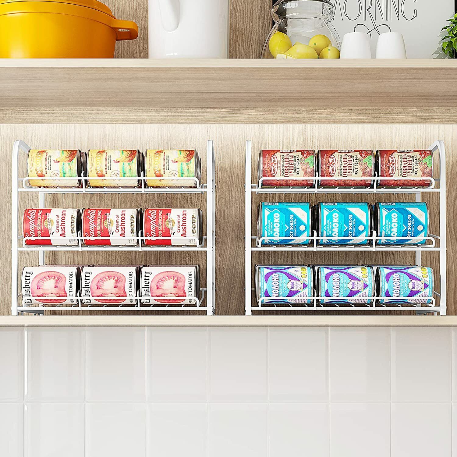 Walmart 2-Pack Stackable Can Rack Organizer, Kitchen Cabinet Pantry, 72 ...