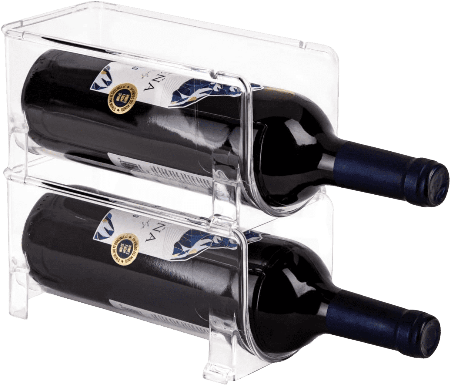 2 Pack Stackable Countertop Horizontal Fridge Freezer Wine