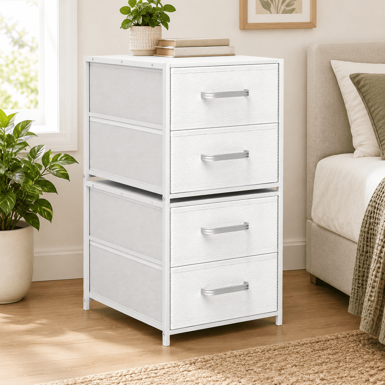 2 Pack Stackable Drawers For Closet White Storage - Walmart.com