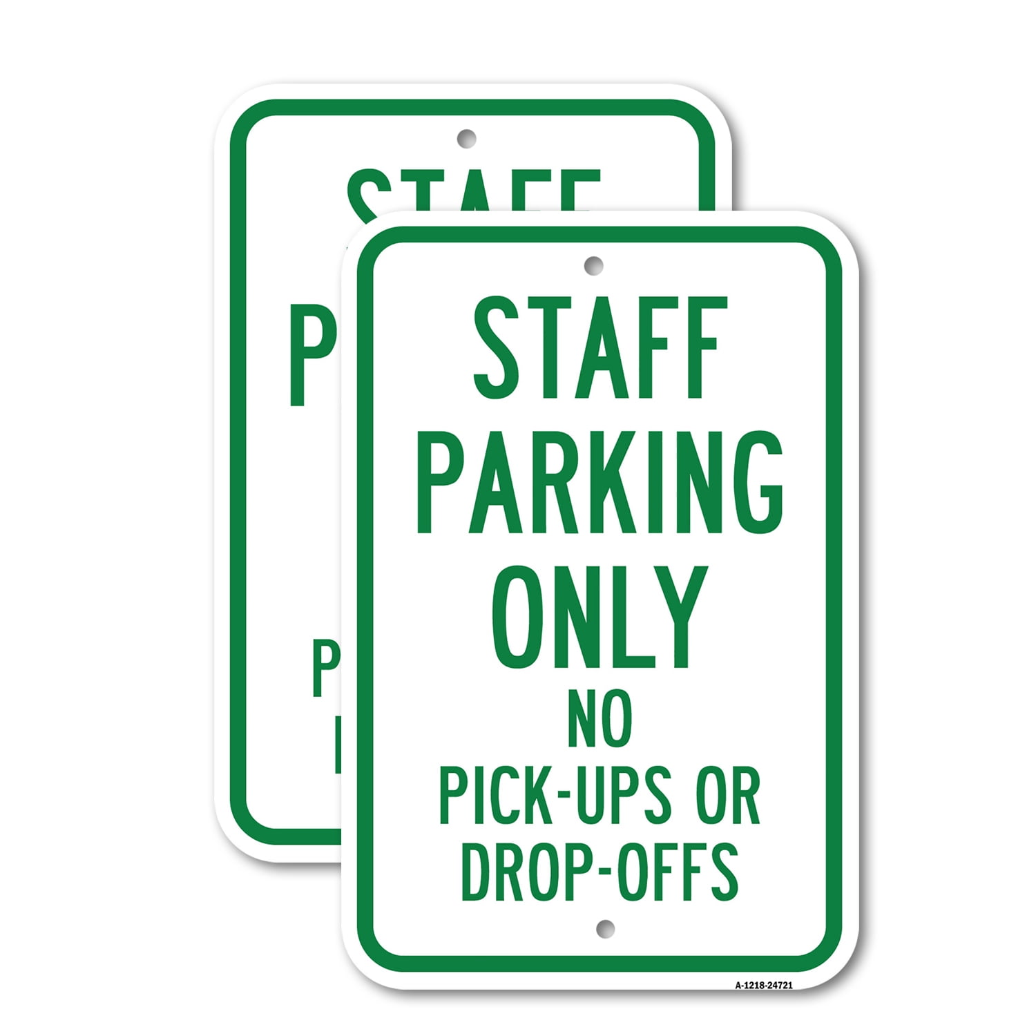 Employee Parking Only Sign – 12x18 Inch Heavy Gauge Aluminum, Rust-Proof, Made In USA