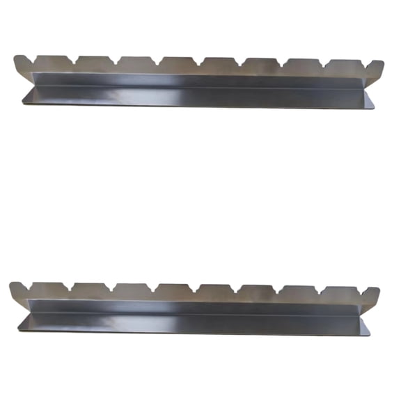 2 Pack Stainless Steel BBQ Skewer Rack, Kabob Holder Set Holds 9 Skewers, Stackable Even Cooking Grill Rack for Grills Ovens, Precision Notches Barbecue Skewer Stand for Outdoor Grilling