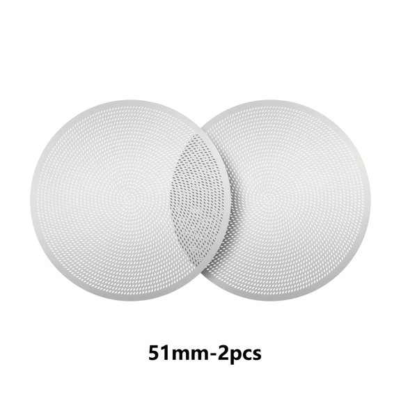 2-Pack Stainless Steel Coffee Filter Plate Replacement (51/53/58mm) - Backflush Mesh Screen for Espresso Machine Handle, Reusable Puck Screen for Cleaner Coffee
