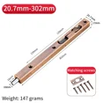 thumbnail image 1 of 2 Pack Stainless Steel Concealed Door Locks with Hardware – Recessed Latch Bolts for French & Double Doors, Heavy Duty Security Design Red bronze 12in, 1 of 7