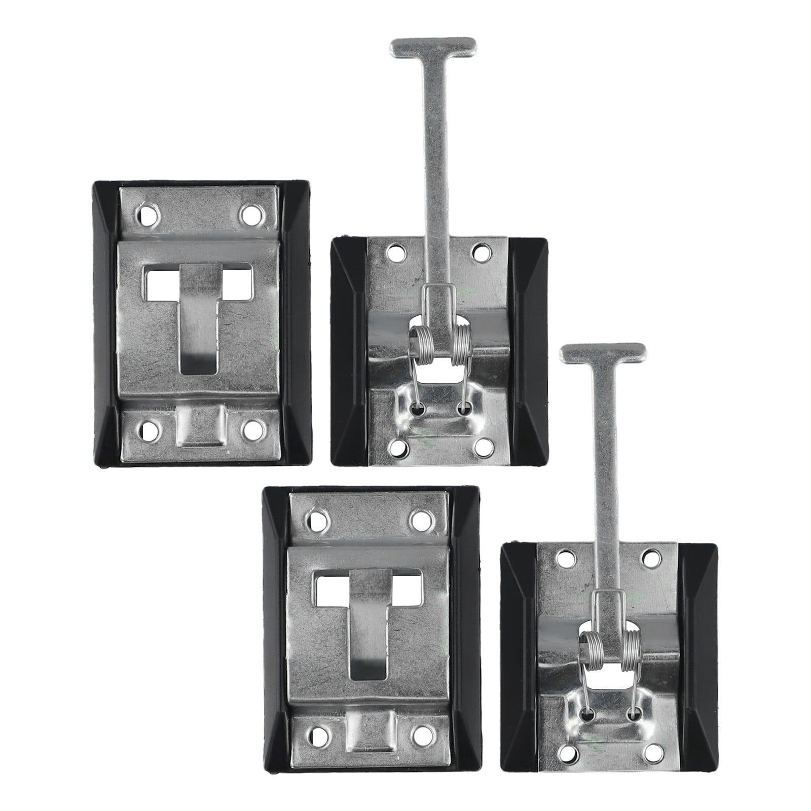 2-Pack Stainless Steel Door Retaining Latch Catch Plate Hook & Spring ...