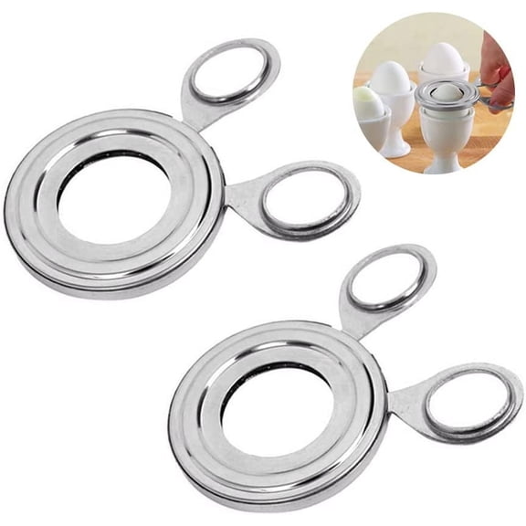 2 Pack Stainless Steel Egg Topper Cutter, Boiled Egg Shell Opener Scissors for Soft Hard Eggs, Easy Clean Kitchen Tool(xxw)