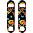 thumbnail image 1 of 2 Pack Stainless Steel Flat Bottle Opener Sunflower Pomegranate with Leaves Beer Openers for Kitchen, Bar or Restaurant, 1 of 4